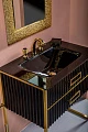 Тумба для комплекта Armadi Art Monaco 80 напольная, черный глянец/золото - превью 1