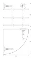 Полка 3SC Stilmar STI 619 угловая, 3-х ярусная, античная медь - превью 2