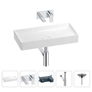 Раковина для ванной Wellsee Pure BY Wellsee 201002771 в наборе 4 в 1