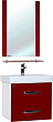 Мебель для ванной Bellezza Рокко 50 подвесная, красная, 2 ящика