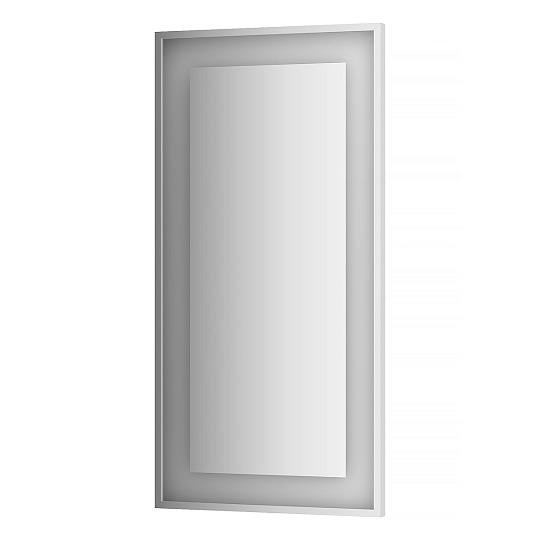 Зеркало EVOFORM LEDSIDE BY 2214 в багетной раме со светильником 60x120 см серое