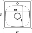 Мойка кухонная Mixline 48x48/0.6 - превью 1