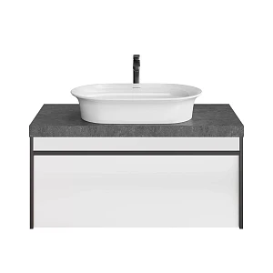 Тумба со столешницей Kerama Marazzi Modula 100 подвесная, арабика/белый