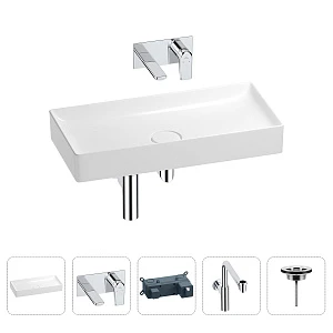 Раковина для ванной Wellsee Pure BY Wellsee 201002791 в наборе 4 в 1