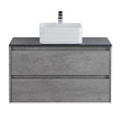 Тумба со столешницей Belbagno Kraft 80 подвесная, 2 ящика, Cemento Grigio