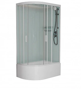 Душевая кабина Frank F412/2R White 120x80x220 см, стекло прозрачное, профиль белый