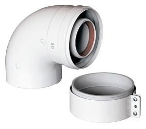 Колено Baxi 90° 60/100 мм, с муфтой