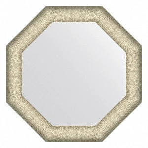 Зеркало в багетной раме EVOFORM OCTAGON BY 7421 брашированное серебро 59 мм 50x50