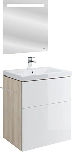 Мебель для ванной Cersanit Smart 60 ясень, белый, подвесная