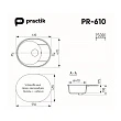 Мойка кухонная Practik PR-M 610-004 61 см, черный оникс - превью 1