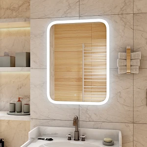Зеркало Континент Glamour LED 80х90 с подсветкой, с сенсорным выключателем