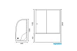 Душевой уголок Royal Bath RB 8120BK-T-BL 120х80х200 (прозрачное) правый - превью 1