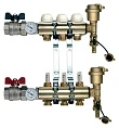 Коллектор Tiemme 3870008 1&quot; х 3/4&quot;, латунный, 3 выхода - превью 1