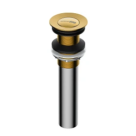 Донный клапан для раковины WasserKRAFT Push-up A252 золото матовое