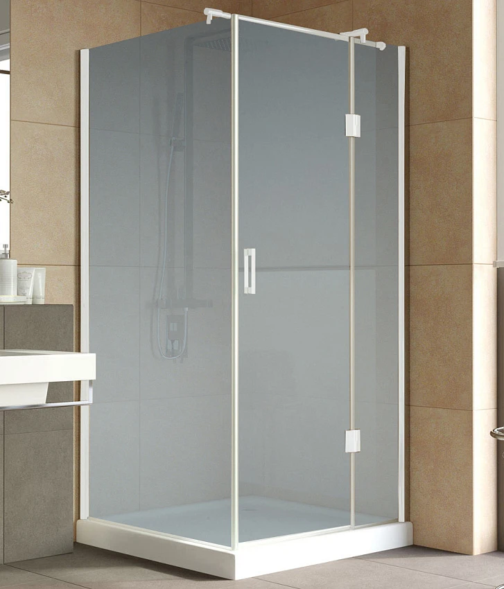 Душевой уголок Vegas Glass AFP-Fis Lux 0100 01 10 R профиль белый, стекло сатин