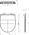 Комплект Roca Victoria Rimless Pack 7893105010 подвесной унитаз + сиденье микролифт + инсталляция (без кнопки) - превью 2