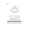 Акриловая ванна Relisan EcoPlus СЕНА Гл000025814, 160x160 без каркаса - превью 1