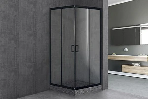 Душевой уголок Royal Bath RB HPD-T-BL 110х90х185 стекло прозрачное, профиль черный