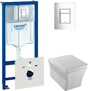 Комплект инсталляция Grohe Rapid SL 38775001 4 в 1 + унитаз Jacob Delafon Reve E4811