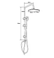 Душевая стойка Aquanet Passion RC AF300-70-RC-B - превью 2