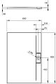 Поддон для душа Radaway Giaros D 90x80 - превью 2