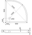 Поддон для душа Good Door Плуто 90x90 - превью 2