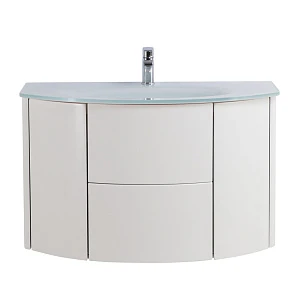 Тумба с раковиной Cezares Eden 90 подвесная, 2 ящика, 2 дверки, Bianco Lucido (раковина Eden 82399)