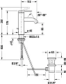 Смеситель Duravit C.1 C11020001046 для раковины, черный - превью 2