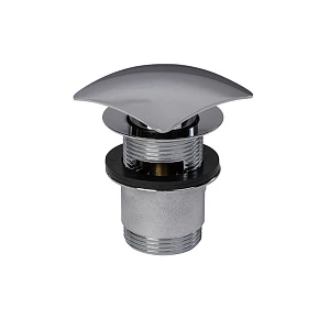 Донный клапан для раковины Styron KL-06 5/4 с квадратной заглушкой хром