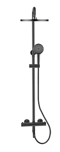Душевая стойка Bronze de Luxe Scandi 11060B с термостатом, черный