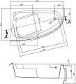 Акриловая ванна Cersanit Joanna 160x95 см L ультра белая - превью 2