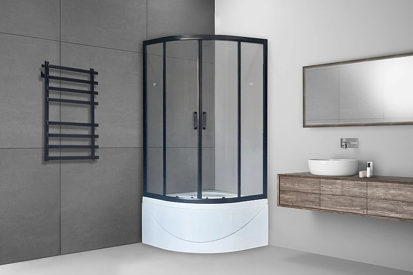 Душевой уголок Royal Bath RB 90BK-T-BL 90х90х200 (прозрачное)
