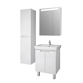 Мебель для ванной комнаты Dreja Q Plus (D) 60 с дверками белый глянец