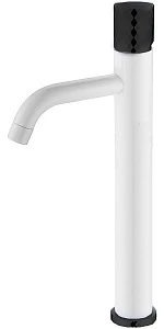 Смеситель Boheme Stick 122-WB для раковины, white diamond black
