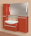 Шкаф-пенал Gemelli Glass New 30  красный - превью 1