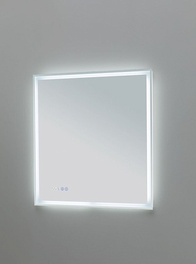 Зеркало Aquanet Оптима 70 белый матовый LED