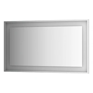 Зеркало EVOFORM LEDSIDE BY 2208 в багетной раме со светильником 130x75 см серое