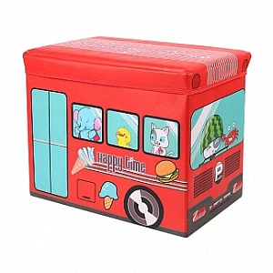 Коробка для игрушек Blonder Home Trailer Happy Time Red VAN/30, красная
