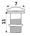Донный клапан для раковины Melana MLN-ТB16 с отверстием под перелив, кремовый - превью 1