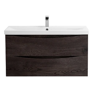 Тумба с раковиной BelBagno Marino-Cer 90 подвесная, 2 ящика, Rovere Nature Grigio