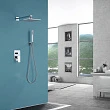 Душевой комплект Abber Weiss Insel AF8018W хром/белый - превью 1