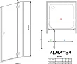 Душевая дверь в нишу Radaway Almatea DWJ 120 прозрачное стекло R - превью 2