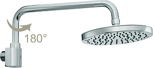 Верхний душ Bossini OKI 200 H55405 CR с поворотным кронштейном