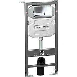 Инсталляция для унитаза Ceramicanova Envision Flat CN1002CH кнопка хром