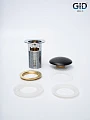 Донный клапан для раковины Gid Blm100-1 керамический, с переливом - превью 2
