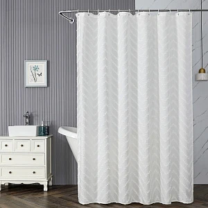 Штора для ванной Blonder Home Zigzag ZZG21 180x200 белая