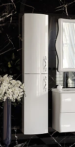 Шкаф-пенал Aima Design Amethyst 30П L white, выпуклый