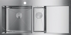 Мойка кухонная Omoikiri Akisame 100-2-IN-L нержавеющая сталь