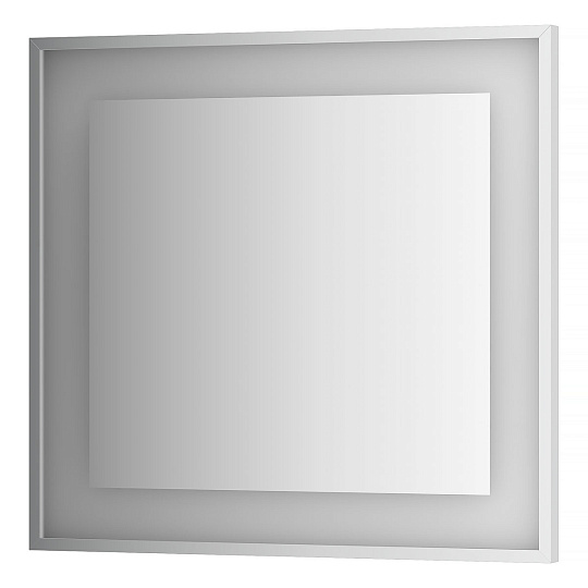Зеркало EVOFORM LEDSIDE BY 2203 в багетной раме со светильником 80x75 см серое