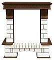 Портал Dimplex Pierre Luxe темный дуб, белый, под очаг Viotta - превью 1
